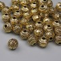 Spacer Bead Finding, gold-tone metal, diameter 5mm+/-, hole diameter 1.5mm+/-, pack 20g ~38pcs+