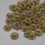 Spacer Bead Finding, gold-tone metal, diameter 7.5x2mm+/-, hole diameter 1.5mm+/-, pack 20g ~68pcs+