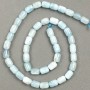 Natural Aquamarine Stone Beads "Barrel", Diameter 6x9mm, Length 39cm+