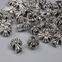 Findings Bead Insert Cross, Metal Colour Silver, Diameter 8.5x7mm+- Hole Diameter 2.2mm+-, Packaging 20g (~30pcs)