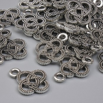 Celtic Knot Pendant Charm, Silver Metal Colour, Diameter 17x13mm+/-, Pack 20g (~23pcs)