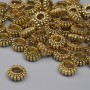 Jewellery Findings Rondelle Spacer Bead, Gold Metal Colour, Diameter 7x3mm+/- Hole 2.8mm+/- Pack 20g (~41 pcs)