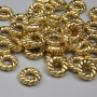 Jewellery Findings Rondelle Spacer Bead, Gold Metal Colour, Diameter 8x2.5mm+/- Hole 2.8mm+/- Pack 20g (~40 pcs)