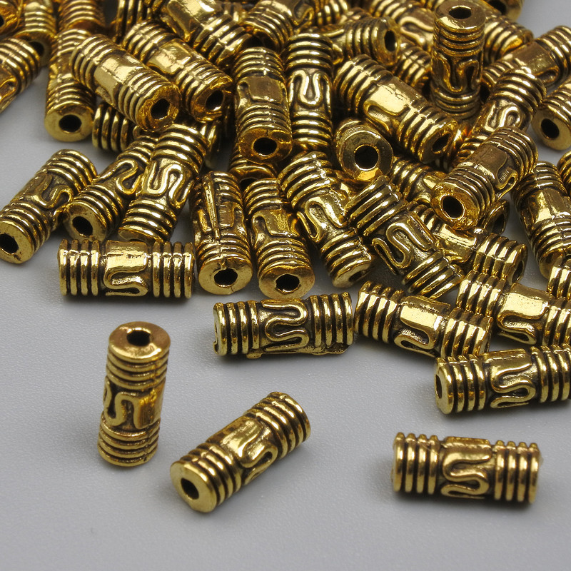 Jewellery Findings Rondelle Spacer Bead, Gold Metal Colour, Diameter 8x3.5mm+/- Hole 1.2mm+/- Pack 20g (~56 pcs)