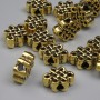 Bead Spacer Infinity Knot Finding, Gold Metal Colour, Diameter 9x11.5mm+/-, Hole 2.5mm+/-, Pack 20g (~14pcs)