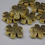 Jewellery Findings Infinity Knot Spacer Bead, Gold Metal Colour, Diameter 13x17mm+/- Hole 1.3mm+/- Pack 20g (~9 pcs)