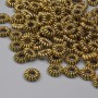 Gold-Tone Metal Spacer Bead, Diameter 6x2mm +/- Hole 2mm +/- Pack 20g (~94pcs)