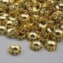 Gold-Tone Metal Spacer Bead, Diameter 6x2.5mm +/- Hole 2.2mm +/- Pack 20g (~74pcs)