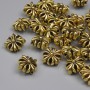 Gold-Tone Metal Spacer Bead, Diameter 9mm +/- Hole 1mm +/- Pack 20g (~29pcs)