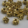 Jewellery findings gold-colour bead insert, diameter 8x5mm+/-, hole diameter 2.8mm+/-, pack 20g (~22 pcs)