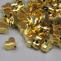 Jewellery findings gold-colour heart bead insert, diameter 6mm+/-, hole diameter 1mm+/-, pack 20g (~50 pcs)
