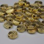Jewellery findings gold-colour bead insert, diameter 8mm+/-, hole diameter 1.6mm+/-, pack 20g (~33 pcs)