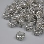 Jewellery findings silver-colour bead insert, diameter 7x4mm+/-, hole diameter 4.8mm+/-, pack 20g (~57 pcs)
