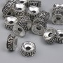 Jewellery findings silver-colour bead insert, diameter 8x4mm+/-, hole diameter 2.3mm+/-, pack 20g (~22 pcs)