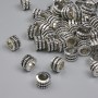 Bead Insert Bail in Silver Metal Color, 6x4mm+-, hole diameter about 3.8mm, packaging ~32 pcs