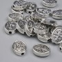 Bead Insert Finding, Silver Metal Colour, Diameter 10x8mm+-, Hole Diameter 1.5mm+-, Pack 20g (~23pcs)