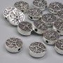 Bead Insert Finding, Silver Metal Colour, Diameter 10mm+-, Hole Diameter 2mm+-, Pack 20g (~16pcs)