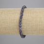Sapphire Bracelet Faceted Round Bead 5mm+-, Length 18cm+- Stretch