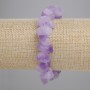 Bracelet Amethyst Raw Stones, diameter 10-17x12-13.5mm+-, length 18cm+- stretch