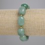 Bracelet Jade Tumbled, diameter 17-18x11.5-13mm+- seed beads 3mm+-, length 18cm+- stretch