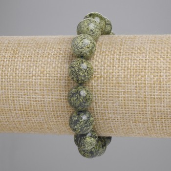 Bracelet Serpentine Smooth Round, diameter 12mm+-, length 18cm+- stretch