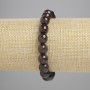 Bracelet Garnet Faceted Round Bead, diameter 9mm+-, length 18cm+- stretch