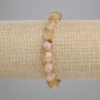 Citrine Bracelet, natural stone faceted beads, 9x8.5mm+/- diameter, 18cm+/- length (stretch)