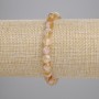 Citrine Bracelet, natural stone faceted beads, 7x6mm+/- diameter, 18cm+/- length (stretch)