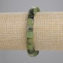 Prehnite Bracelet, cube beads, 7mm+/- diameter, 18cm+/- length, stretch