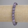 Iolite Bracelet, Smooth Round Beads, Diameter 8mm+/-, Length 18cm+/- Stretch