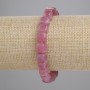 Tourmaline Bracelet, natural stone cube beads, 8mm+/- diameter, 18cm+/- length (stretch)