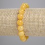Citrine Bracelet, natural stone smooth round beads, 10mm+/- diameter, 18cm+/- length (stretch)