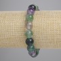 Fluorite Bracelet Natural Stone Smooth Bead, Diameter 10mm+-, Length 18cm+- (Stretch)