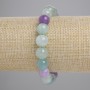 Fluorite Bracelet Natural Stone Smooth Bead, Diameter 10mm+-, Length 18cm+- (Stretch)