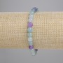 Fluorite Bracelet Natural Stone Smooth Bead, Diameter 6mm+-, Length 18cm+- (Stretch)