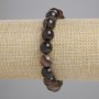 Agate Bracelet Smooth Round Beads, Diameter 10mm+-, Length 18cm+- Stretch