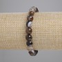 Agate Bracelet Smooth Round Beads, Diameter 8mm+-, Length 18cm+- Stretch
