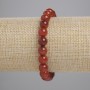 Carnelian Bracelet, smooth round beads, diameter 8mm+/-, length 18cm+/- stretch