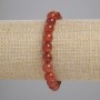 Carnelian Bracelet, smooth round beads, diameter 8mm+/-, length 18cm+/- stretch