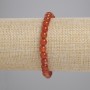 Carnelian Bracelet, smooth round beads, diameter 6mm+/-, length 18cm+/- stretch