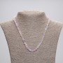 Morganite Necklace, Cube Beads, Diameter 5x5mm+-, Length 45cm+- with Clasp