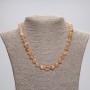 Citrine Necklace, faceted beads, diameter 8x7mm+/-, length 45cm+/- with clasp
