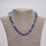 Sodalite Necklace, Smooth Round Beads, Diameter 8mm+-, Length 45cm+- with Clasp