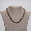 Smoky Quartz Necklace, smooth round beads, diameter 8mm+/-, length 45cm+/- with clasp