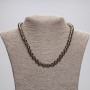 Smoky Quartz Necklace, smooth round beads, diameter 8mm+/-, length 45cm+/- with clasp