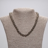 Smoky Quartz Necklace, faceted round beads, diameter 7.5mm+/-, length 45cm+/- with clasp