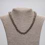 Smoky Quartz Necklace, faceted round beads, diameter 7.5mm+/-, length 45cm+/- with clasp