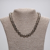 Smoky Quartz Necklace, faceted round beads, diameter 9mm+/-, length 45cm+/- with clasp