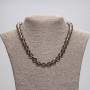 Smoky Quartz Necklace, faceted round beads, diameter 9mm+/-, length 45cm+/- with clasp