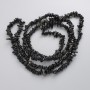 Silver Obsidian Beads, Natural Stone Chips on Fishing Line, Diameter 5-8.5x2-4mm+/-, Length 78cm+